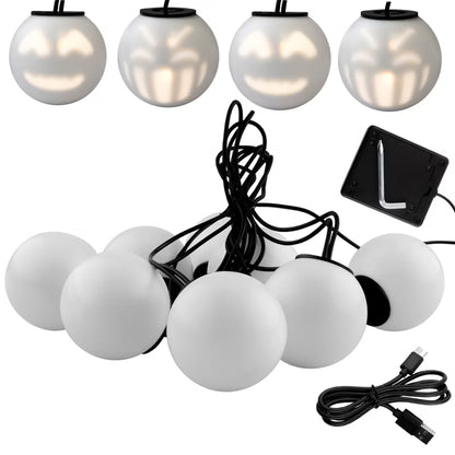 LED Lyskæde 4,33 m 8 LED Hvid med Lyd IP65