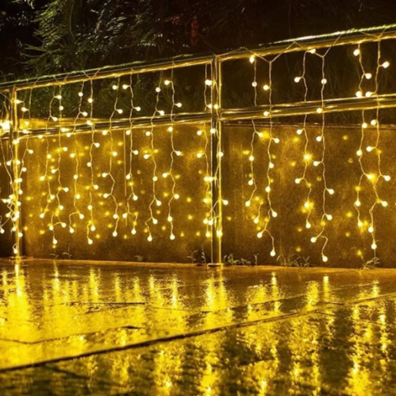 LED Lyskæde Gardin 3x3 m Varm Hvid