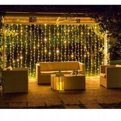 LED Lyskæde Gardin 3x3 m Varm Hvid