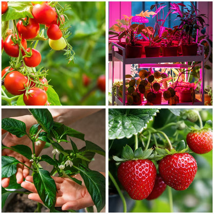 LED Plantelampe 10W med 4 Fleksible Arme og Timer