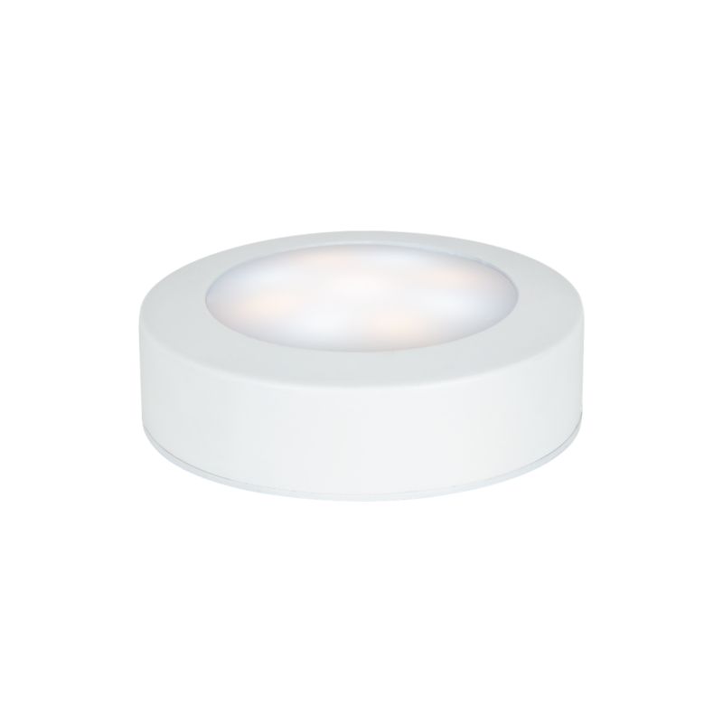 LED Underskabsbelysning Bly Rund 80 mm Hvid 3-Pak