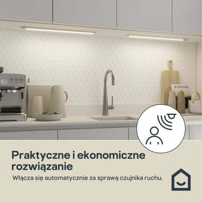 LED Underskabsbelysning Menezes 60 cm Sølv med Sensor