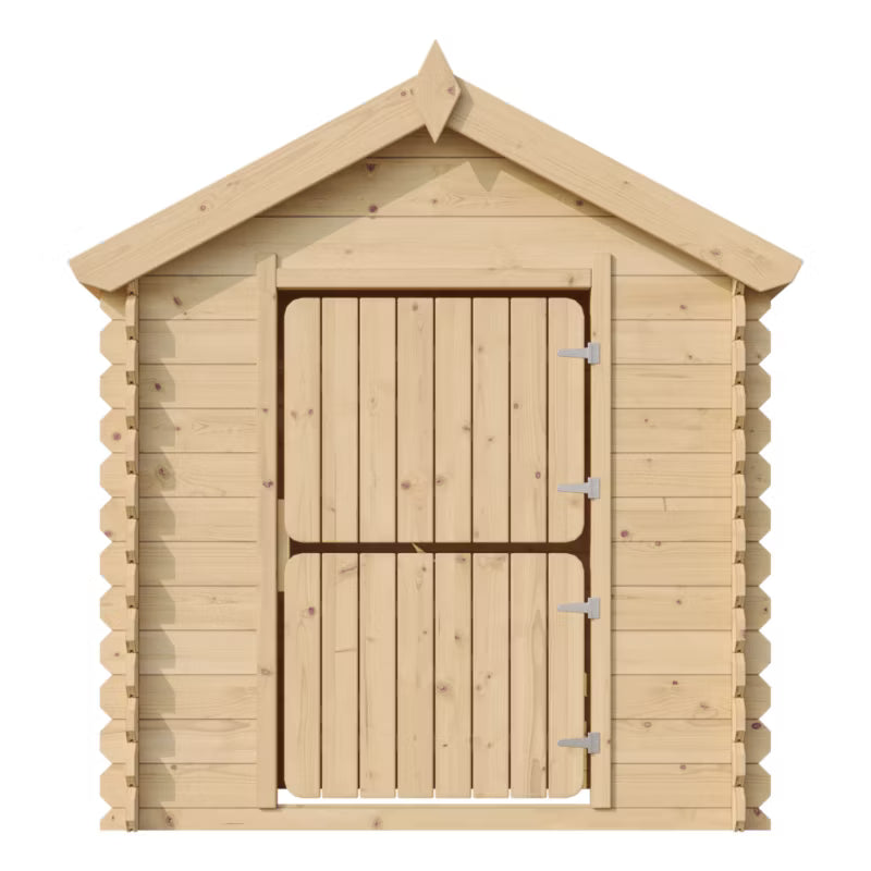 Legehus i Træ 146x112 cm Natur 1,1 m² M516-1