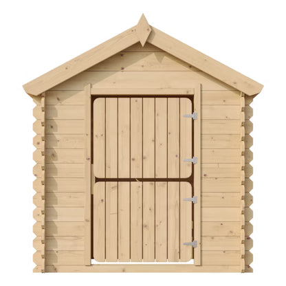 Legehus i Træ 146x112 cm Natur 1,1 m² M516-1
