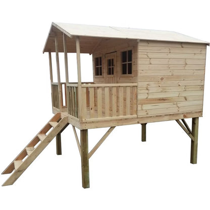 Legehus i Træ Gucio 232x183 cm Natur | 5902490690141