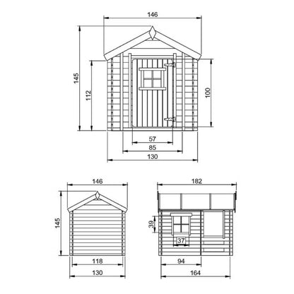 Legehus i Træ M501A 1,1 m² 19 mm Natur