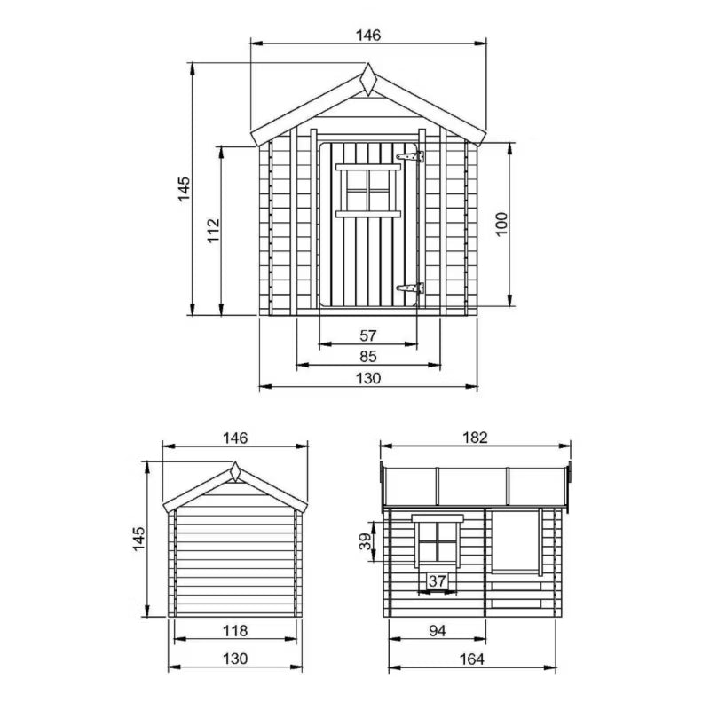 Legehus i Træ M501A 1,1 m² 19 mm Natur