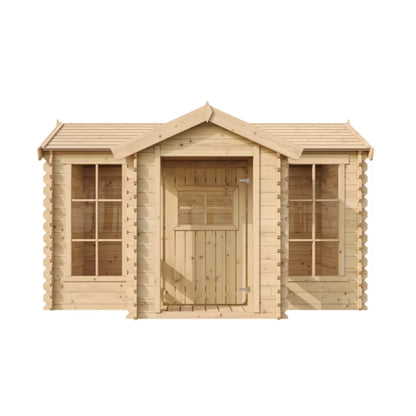 Legehus i Træ M520 241x187 cm Natur 2,63 m²