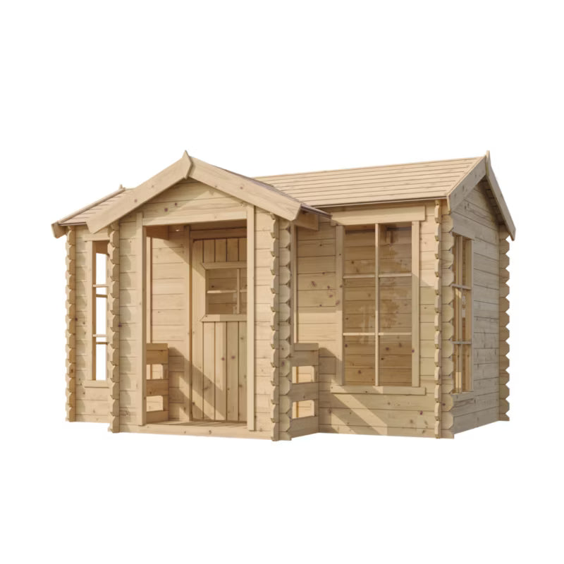 Legehus i Træ M520 241x187 cm Natur 2,63 m²