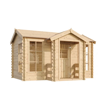 Legehus i Træ M520 241x187 cm Natur 2,63 m²