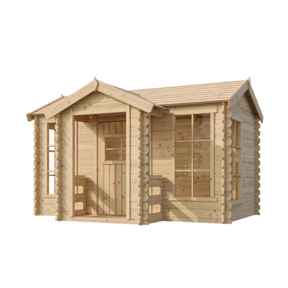 Legehus i Træ M520 241x187 cm Natur 2,63 m²