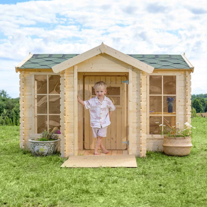 Legehus i Træ M520 241x187 cm Natur 2,63 m²