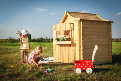 Legehus i Træ M550 146x112 cm Natur 1,1 m²