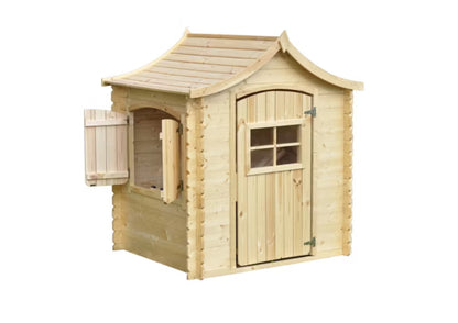 Legehus i Træ M550 146x112 cm Natur 1,1 m²