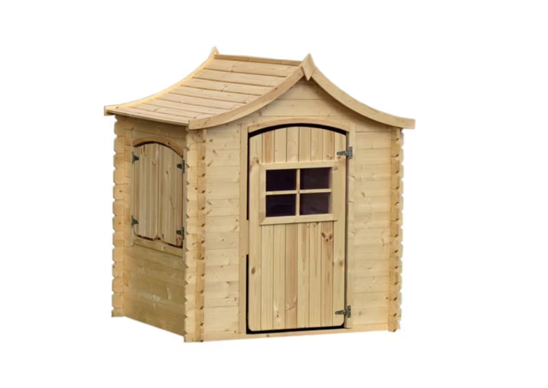 Legehus i Træ M550 146x112 cm Natur 1,1 m²