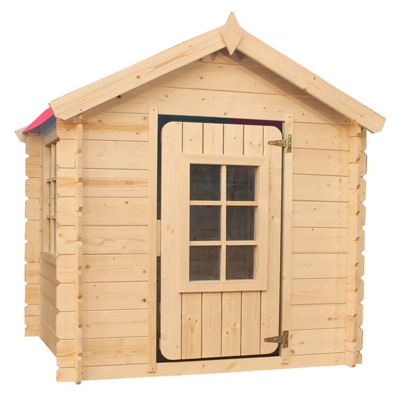 Legehus i Træ M570R-1 114x111 cm Rød Tag 0,86 m²
