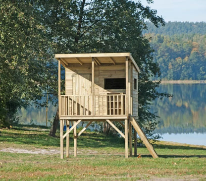 Legehus i Træ Robinson 220x175 cm Natur