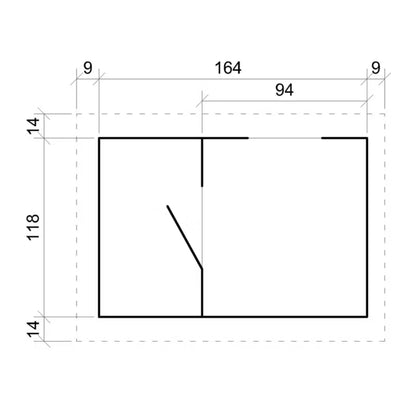 Legehus på Pæle M501B 1,1 m² 19 mm Natur Træ