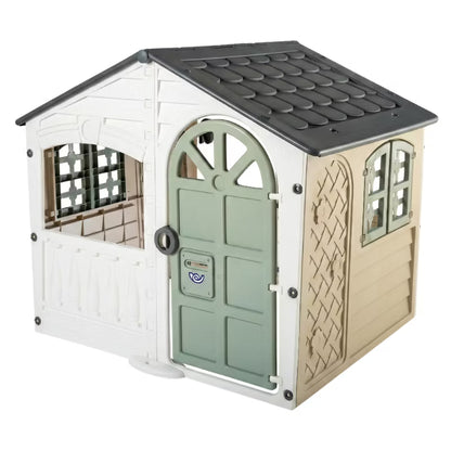 Legehus XXL 140x111x115 cm Grafit Beige Grøn