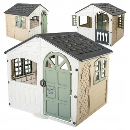 Legehus XXL 140x111x115 cm Grafit Beige Grøn
