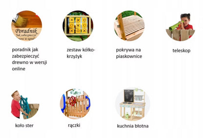 Legeplads Duża Kraina Zabawy 800x270 cm Træ Blå