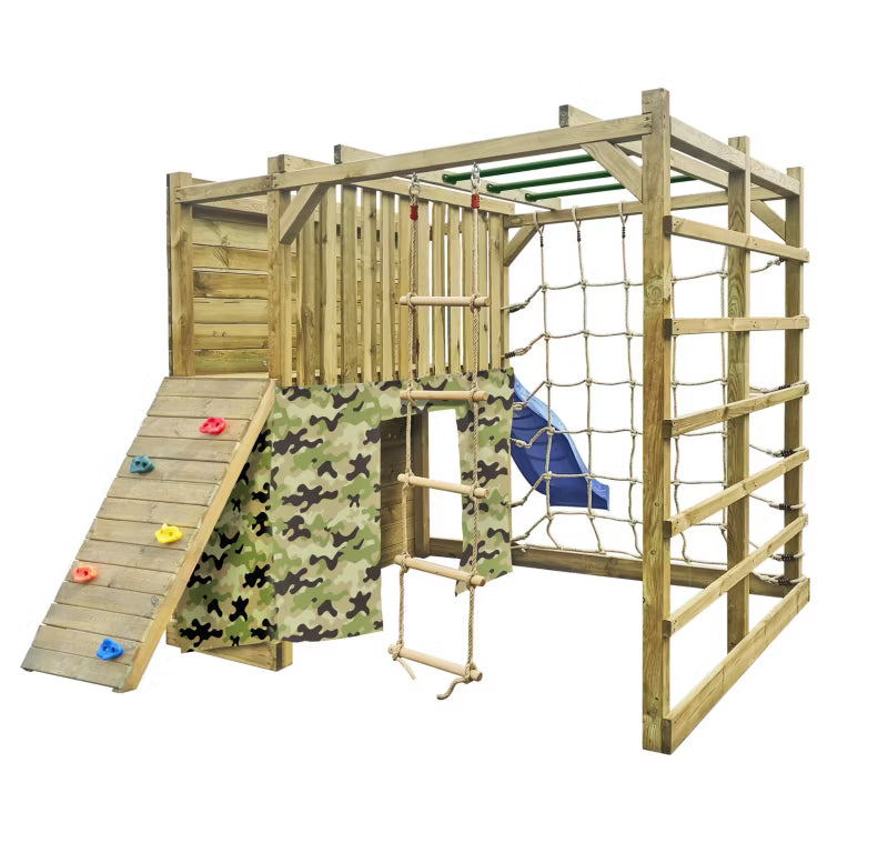 Legeplads Træ Cubic Omega 447x225x210 cm
