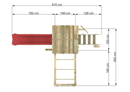 Legetårn MR2 410x410 cm Træ