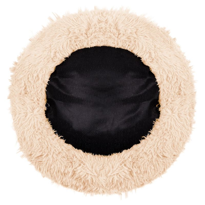 Springos kattekurv 90 cm i blødt plysmateriale, cremefarvet, 1 stk.