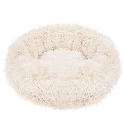Hundekurv 50 cm, beige plysseng
