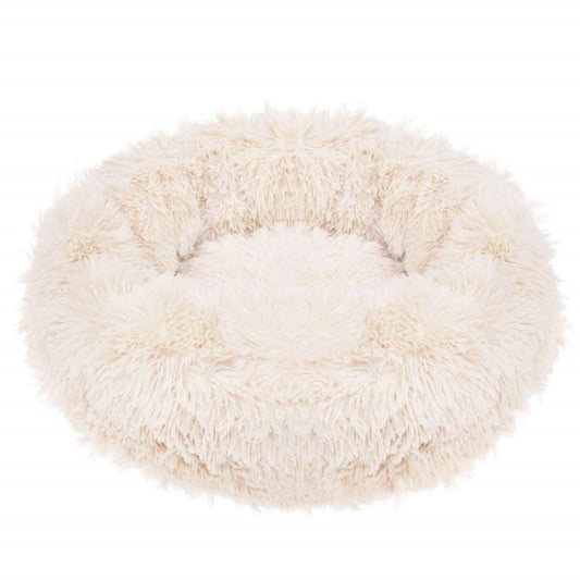 Hundekurv 50 cm, beige plysseng