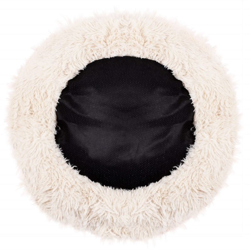 Hundekurv 50 cm, beige plysseng