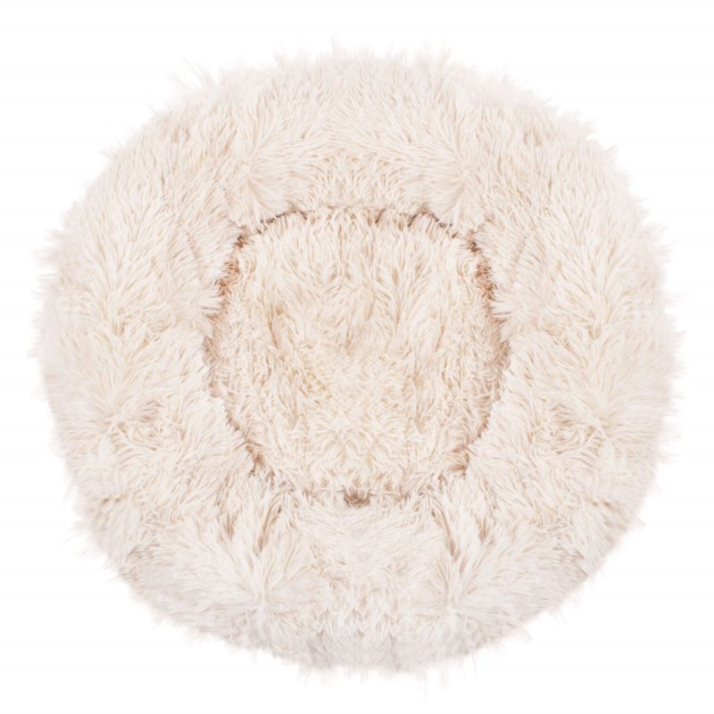 Hundekurv 50 cm, beige plysseng