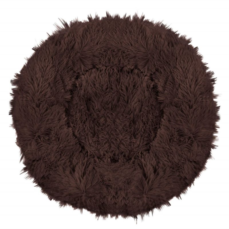 Springos hunde- og kattekurv 100 cm, brun, blødt plysdyr, 1 stk.