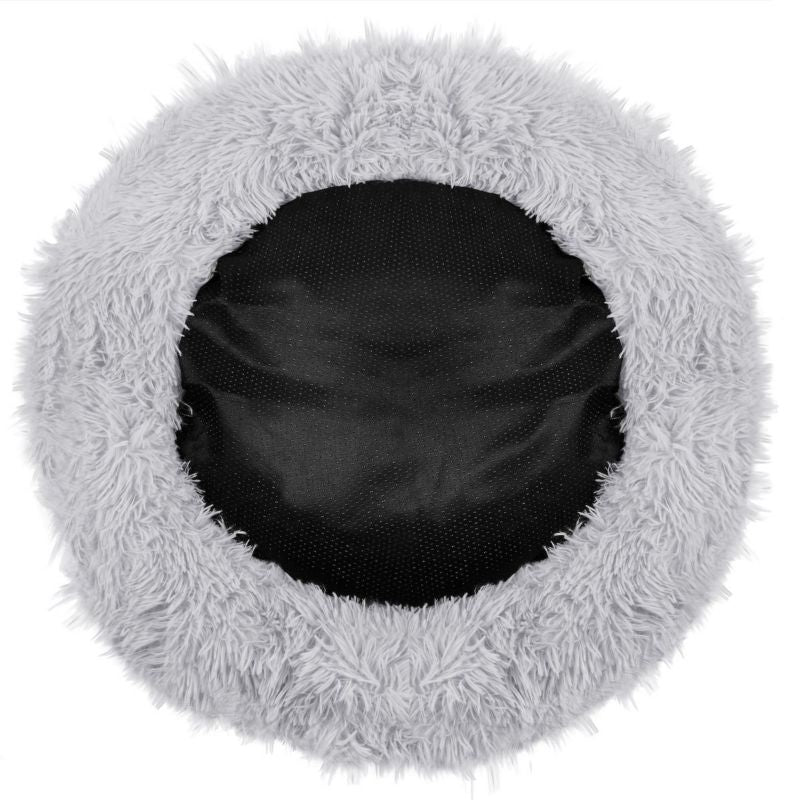 Springos hunde- og kattekurv 120 cm, blødt plysseng, grå, 1 stk.