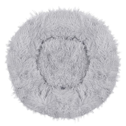 Springos hunde- og kattekurv 120 cm, blødt plysseng, grå, 1 stk.