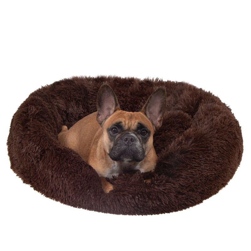 Springos rundt blødt hunde- og kattehule 50 cm, brun, 1 stk.