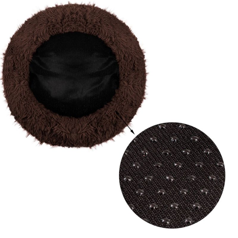 Springos rundt blødt hunde- og kattehule 50 cm, brun, 1 stk.
