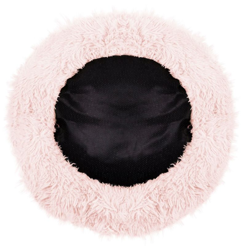 Springos rundt hunde- og kattehule 70 cm i blødt plysmateriale, støvet rosa, 1 stk.