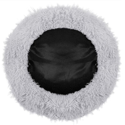 Springos hunde- og kattekurv 80 cm, gråt plysseng, 1 stk.