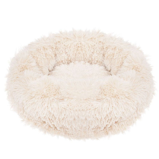 Springos hundeseng 40 cm, rund, beige, plysseng, 1 stk