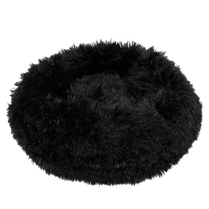 Springos hundeseng 40 cm, rund, sort, plysseng, 1 stk.