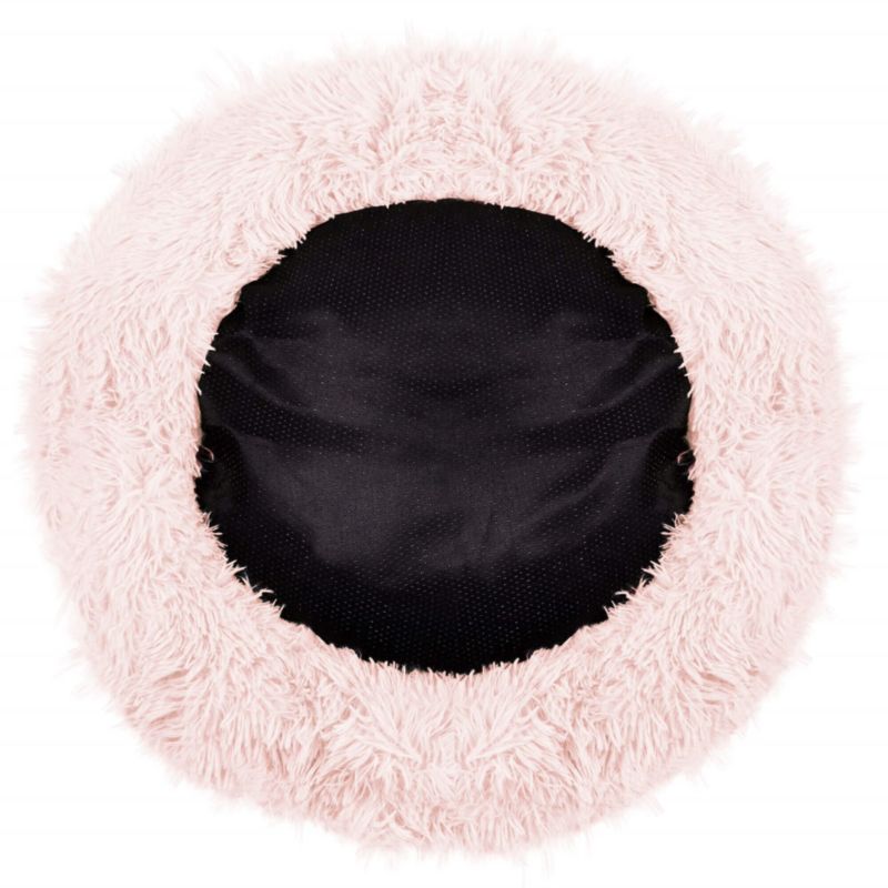 Springos hundeseng 60 cm i blødt plysmateriale, støvet rosa, 1 stk.