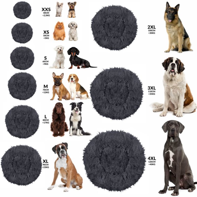 Springos hundeseng 60 cm i blødt plysmateriale, støvet rosa, 1 stk.
