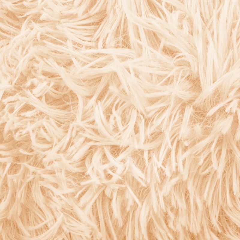 Springos hundeseng 70 cm rund i blødt cremefarvet plysmateriale, 1 stk.