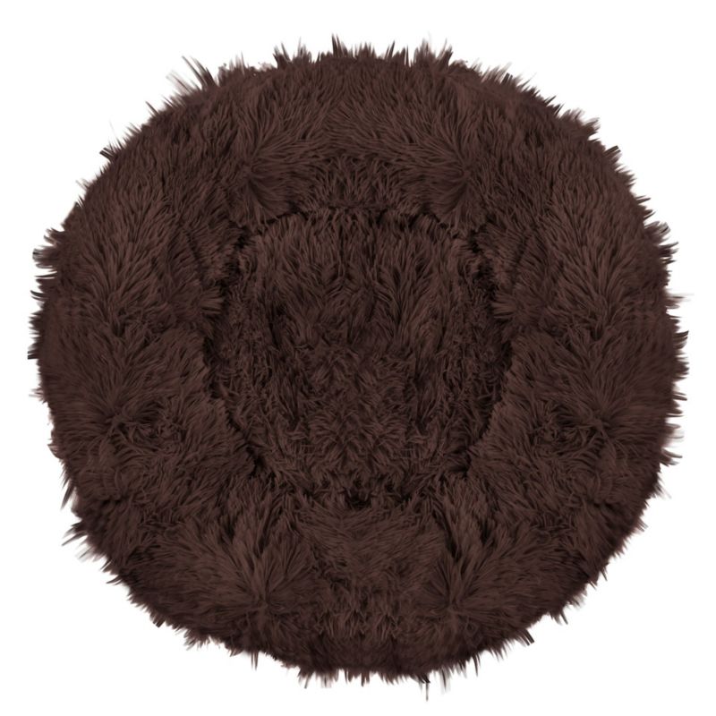 Springos hundeseng 80 cm blødt katteseng i brun, 1 stk.