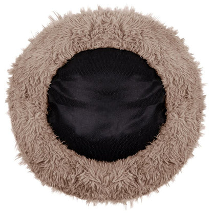 Springos hundeseng 80 cm, rund, plysseng i lys brun, 1 stk.