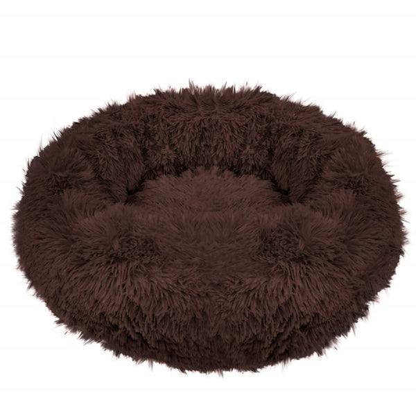 Springos hundeseng og kattekurv 90 cm Springos blød seng brun 1 stk.