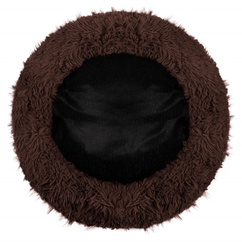 Springos hundeseng og kattekurv 90 cm Springos blød seng brun 1 stk.