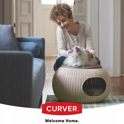 Curver Pet Life kæledyrsseng 33 x 55 cm, creme