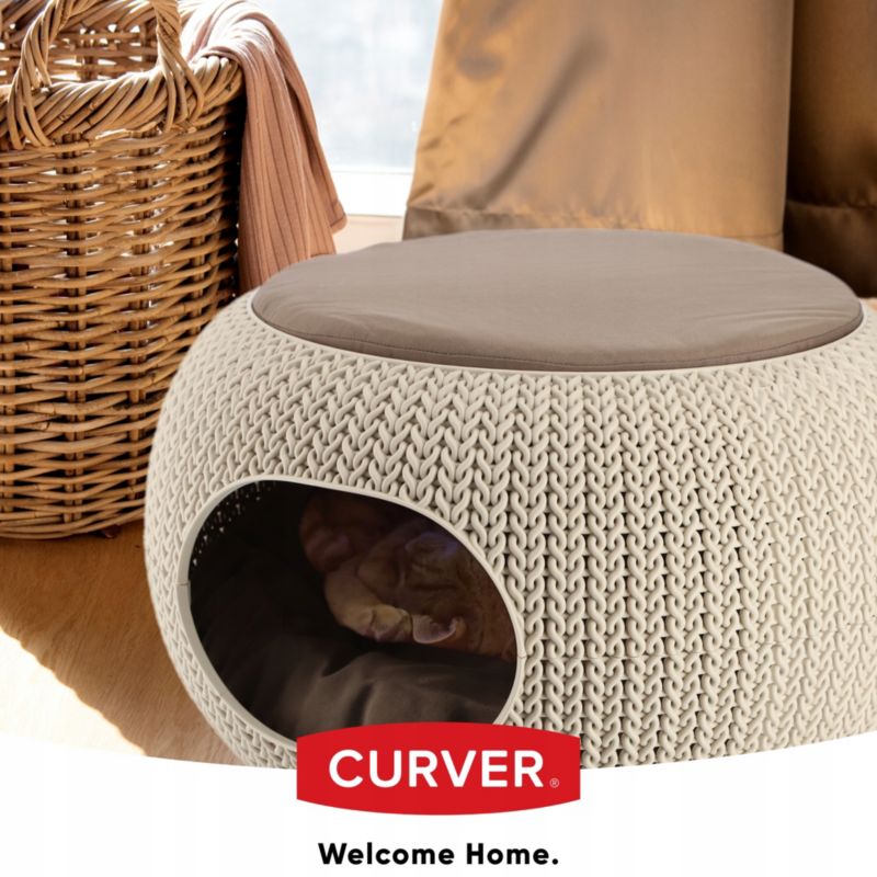 Curver Pet Life kæledyrsseng 33 x 55 cm, creme